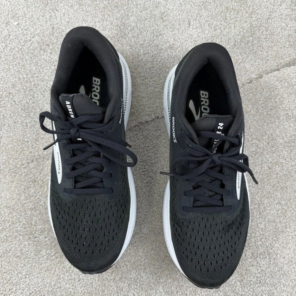 Size 9 -‎ Brooks Adrenaline GTS 24 - Black / White - Mens